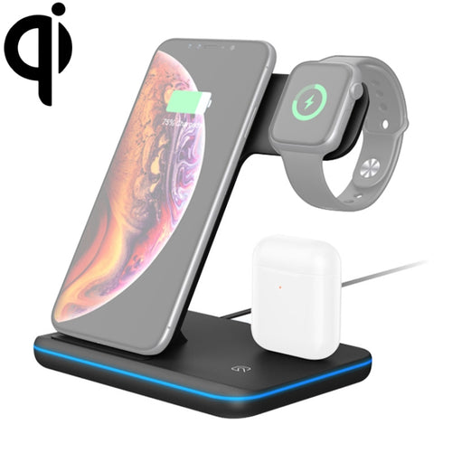 Z5 QI เครื่องชาร์จแม่เหล็กแนวตั้งแบบไร้สายสำหรับโทรศัพท์มือถือและนาฬิกา Apple และ AirPods / Xiaomi Redmi AirDots พร้อมไฟวงแหวนสัมผัส, Z5