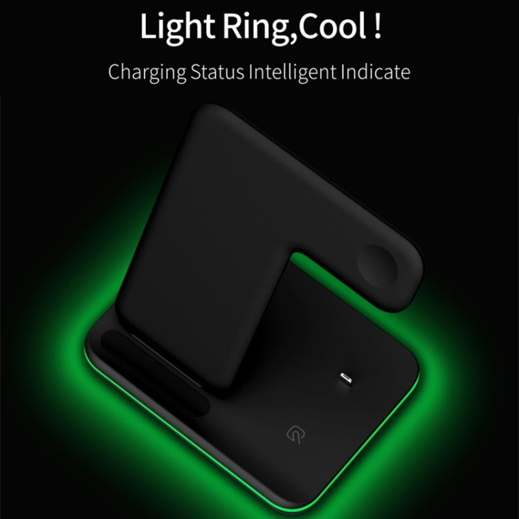 Z5 QI เครื่องชาร์จแม่เหล็กแนวตั้งแบบไร้สายสำหรับโทรศัพท์มือถือและนาฬิกา Apple และ AirPods / Xiaomi Redmi AirDots พร้อมไฟวงแหวนสัมผัส, Z5