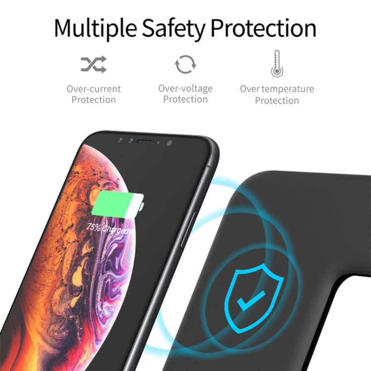 Z5 QI เครื่องชาร์จแม่เหล็กแนวตั้งแบบไร้สายสำหรับโทรศัพท์มือถือและนาฬิกา Apple และ AirPods / Xiaomi Redmi AirDots พร้อมไฟวงแหวนสัมผัส, Z5