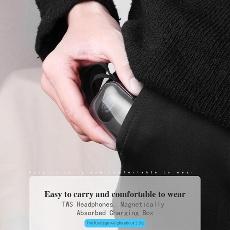TI8S TWS หูฟังสเตอริโอไร้สาย Bluetooth 5.0 พราวพร้อมเคสชาร์จ