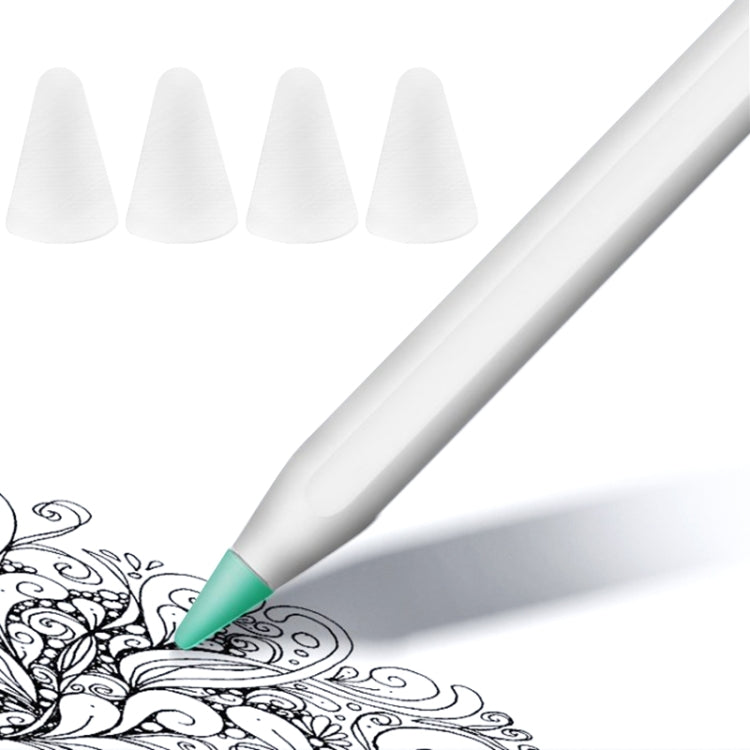 4 ชิ้นฝาครอบ Nib ทนต่อการสึกหรอปิดเสียงสำหรับ Apple Pencil 1/2, Dark Blue, Mint Green, Transparent, White