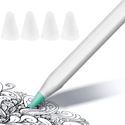 4 ชิ้นฝาครอบ Nib ทนต่อการสึกหรอปิดเสียงสำหรับ Apple Pencil 1/2, Dark Blue, Mint Green, Transparent, White