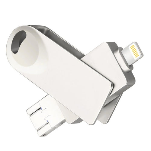 S29 3 in 1 128GB Micro USB + USB + 8 พินอินเทอร์เฟซ Metal Twister Flash Disk, 128GB