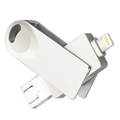 S29 3 in 1 128GB Micro USB + USB + 8 พินอินเทอร์เฟซ Metal Twister Flash Disk, 128GB