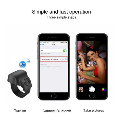 EPSK-010 Bluetooth 5.1 ตัวควบคุมกล้องโทรศัพท์วงแหวนควบคุมระยะไกลเซลฟี่