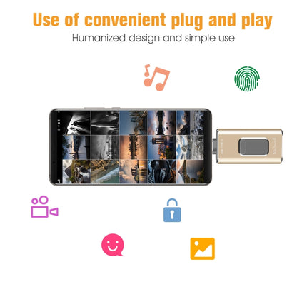 Richwell 3 in 1 64G Type-C 8 Pin USB 3.0 Metal Push-pull Flash Disk พร้อมฟังก์ชัน OTG