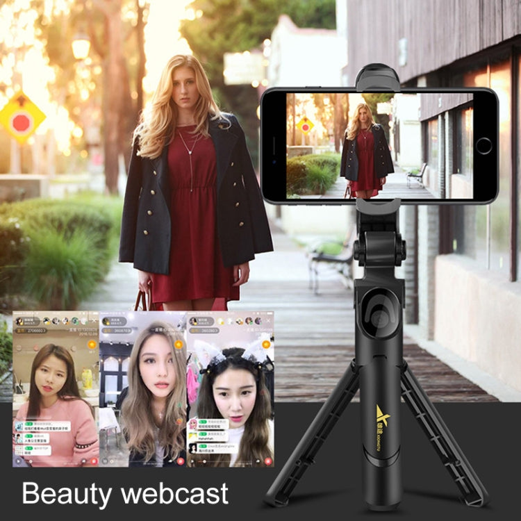 XT-09 มัลติฟังก์ชั่นถ่ายทอดสดมือถือ Bluetooth Self-timer Pole ขาตั้งกล้อง