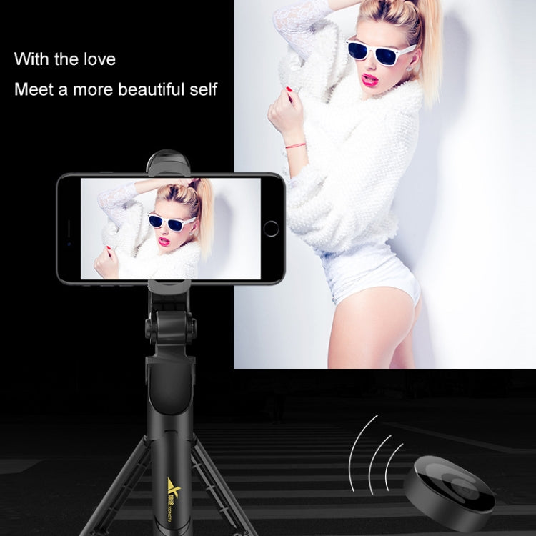 XT-09 มัลติฟังก์ชั่นถ่ายทอดสดมือถือ Bluetooth Self-timer Pole ขาตั้งกล้อง
