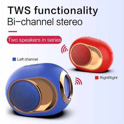 X6 TWS 5W ลำโพงบลูทูธไร้สายเบสกันน้ำกลางแจ้งรองรับการ์ดแฮนด์ฟรี / USB / AUX / TF