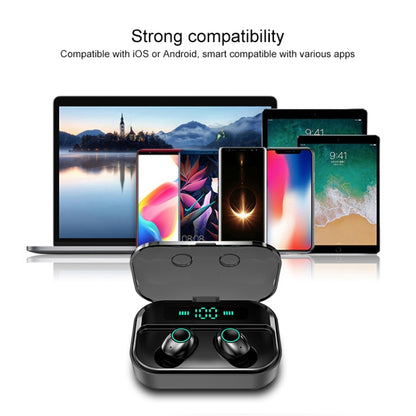 M7 TWS V5.0 ชุดหูฟังบลูทูธสเตอริโอไร้สาย Binaural พร้อมกล่องชาร์จและจอแสดงผลดิจิตอล