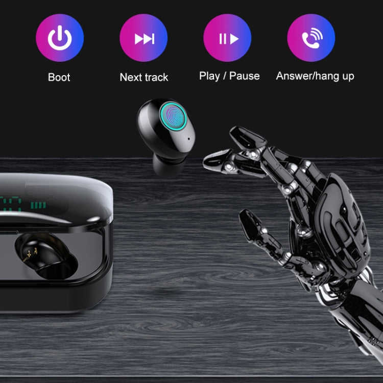 M7 TWS V5.0 ชุดหูฟังบลูทูธสเตอริโอไร้สาย Binaural พร้อมกล่องชาร์จและจอแสดงผลดิจิตอล