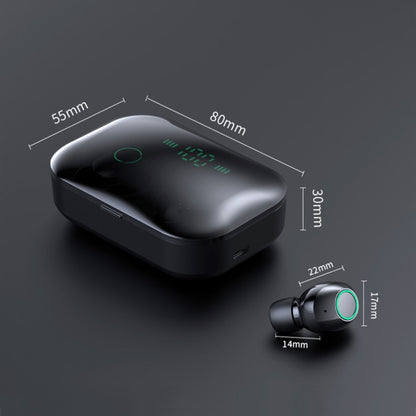 M7 TWS V5.0 ชุดหูฟังบลูทูธสเตอริโอไร้สาย Binaural พร้อมกล่องชาร์จและจอแสดงผลดิจิตอล
