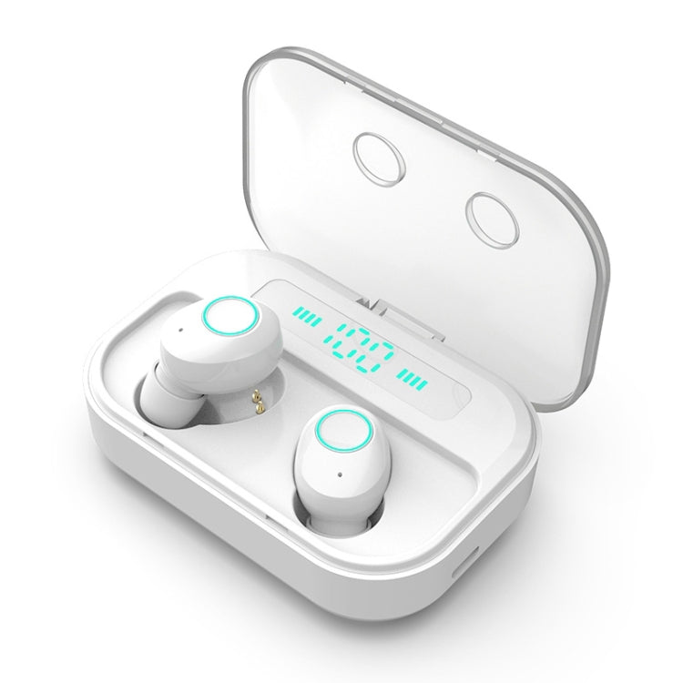 M7 TWS V5.0 ชุดหูฟังบลูทูธสเตอริโอไร้สาย Binaural พร้อมกล่องชาร์จและจอแสดงผลดิจิตอล