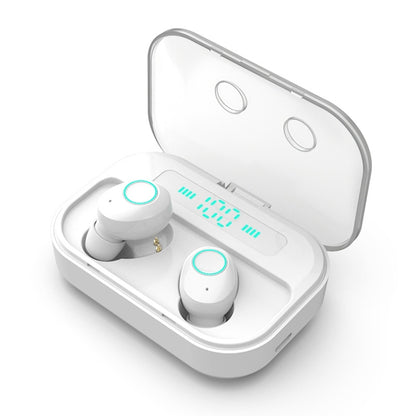 M7 TWS V5.0 ชุดหูฟังบลูทูธสเตอริโอไร้สาย Binaural พร้อมกล่องชาร์จและจอแสดงผลดิจิตอล