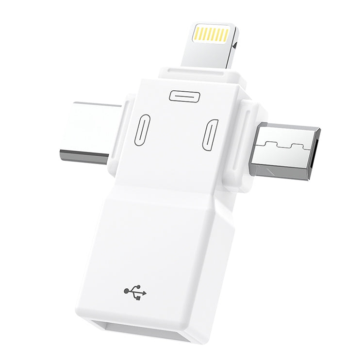 USB 2.0 ถึง 8 พิน + USB-C / Type-C + อะแดปเตอร์ Micro USB OTG
