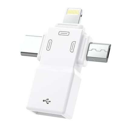 USB 2.0 ถึง 8 พิน + USB-C / Type-C + อะแดปเตอร์ Micro USB OTG