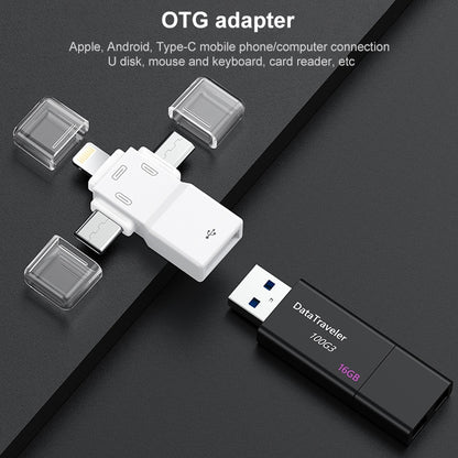 USB 2.0 ถึง 8 พิน + USB-C / Type-C + อะแดปเตอร์ Micro USB OTG