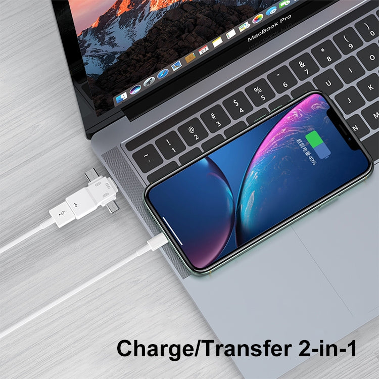 USB 2.0 ถึง 8 พิน + USB-C / Type-C + อะแดปเตอร์ Micro USB OTG