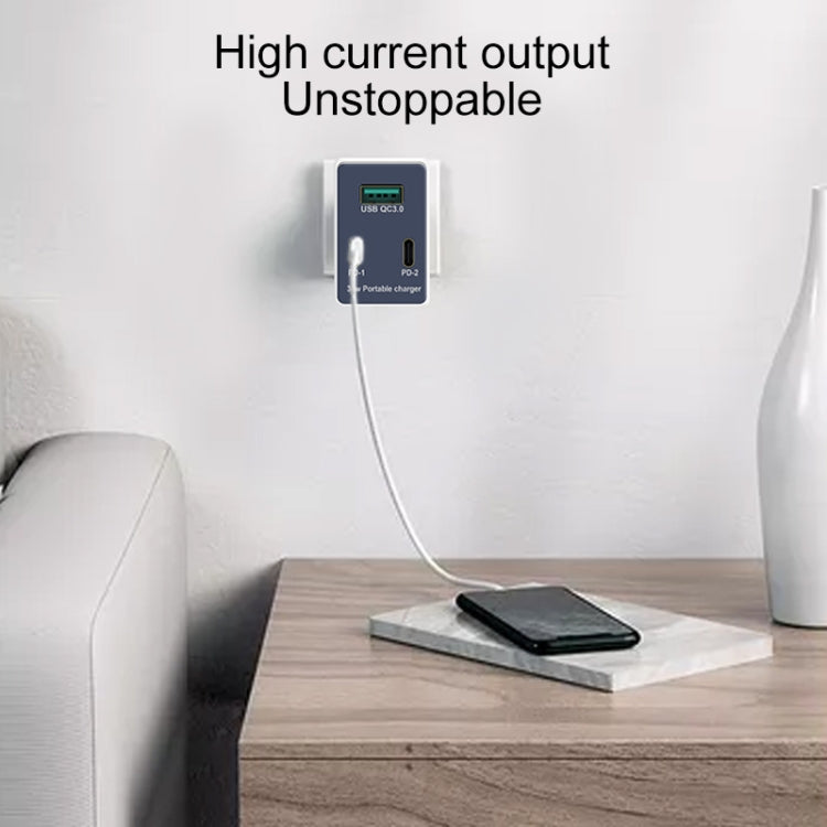 WLX-X3 36W 90 องศาขาพับได้เครื่องชาร์จ USB มัลติฟังก์ชั่นแบบพกพา, ปลั๊ก US