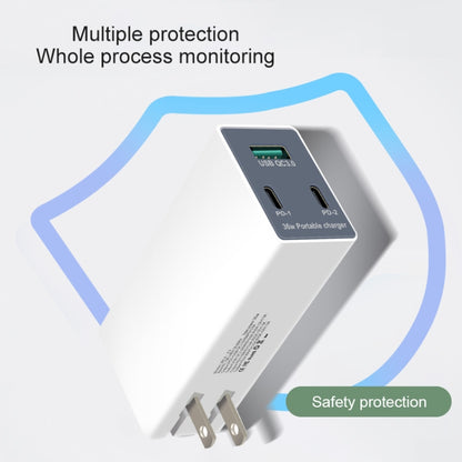 WLX-X3 36W 90 องศาขาพับได้เครื่องชาร์จ USB มัลติฟังก์ชั่นแบบพกพา, ปลั๊ก US
