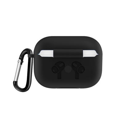 สำหรับ AirPods Pro ซิลิโคนฝาครอบหูฟังเคสป้องกันพร้อมหัวเข็มขัดป้องกันการหล่น, Black, Grey