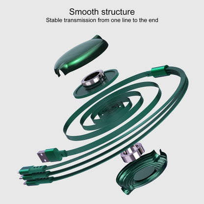 WK WDC124 3A 3 in 1 8 Pin + Type-C / USB-C + Micro USB Bona Series สายชาร์จข้อมูลแบบยืดหดได้ ความยาว: 1.5 ม.