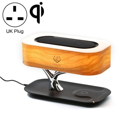 Tree Light ลำโพงบลูทูธโคมไฟตั้งโต๊ะโทรศัพท์เครื่องชาร์จไร้สาย, ปลั๊ก UK, UK Plug
