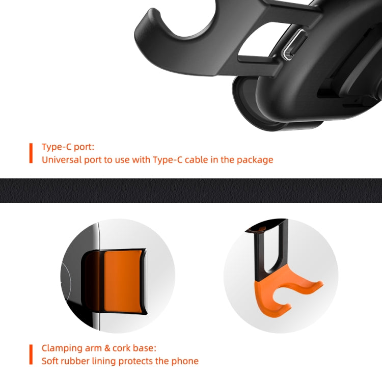 ROCK W31 Car Gravity แท่นชาร์จช่องระบายอากาศแบบไร้สาย, W31