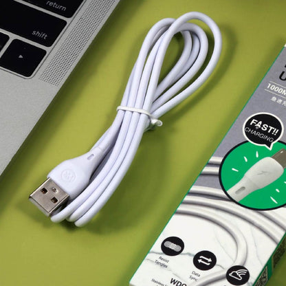 WK WDC-072 1m 2.1A เอาต์พุตความเร็วเต็มซีรีส์ USB ถึง 8 Pin Data Sync สายชาร์จ, 8 Pin