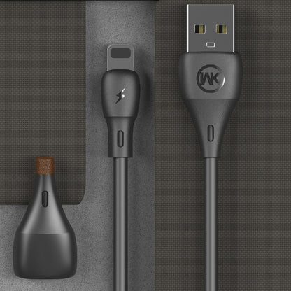 WK WDC-072 1m 2.1A เอาต์พุตความเร็วเต็มซีรีส์ USB ถึง 8 Pin Data Sync สายชาร์จ, 8 Pin