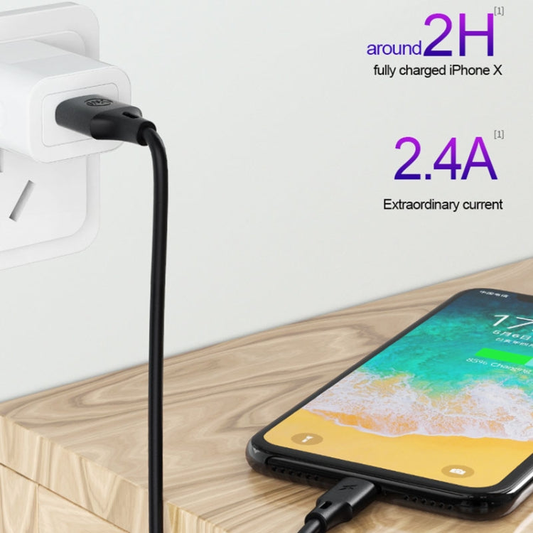WK WDC-092 3m 2.4A เอาต์พุตสูงสุด Full Speed Pro Series USB ถึง 8 Pin Data Sync สายชาร์จ, 3m 8 Pin