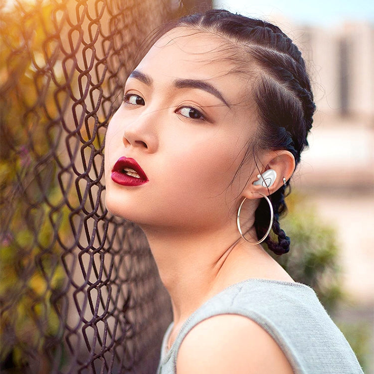 YX01 หูฟังบลูทูธไร้สาย Bluetooth 4.1 กันเหงื่อ รองรับการเชื่อมต่อหน่วยความจำและการโทรแบบ HD, Black, Flesh Color, Rose Gold, Silver, White