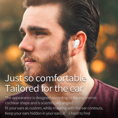 YX01 หูฟังบลูทูธไร้สาย Bluetooth 4.1 กันเหงื่อ รองรับการเชื่อมต่อหน่วยความจำและการโทรแบบ HD, Black, Flesh Color, Rose Gold, Silver, White