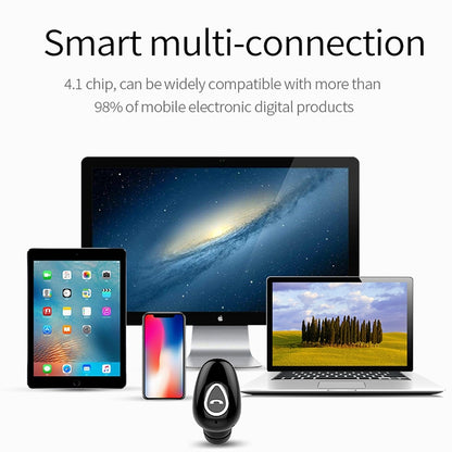 YX01 หูฟังบลูทูธไร้สาย Bluetooth 4.1 กันเหงื่อ รองรับการเชื่อมต่อหน่วยความจำและการโทรแบบ HD, Black, Flesh Color, Rose Gold, Silver, White