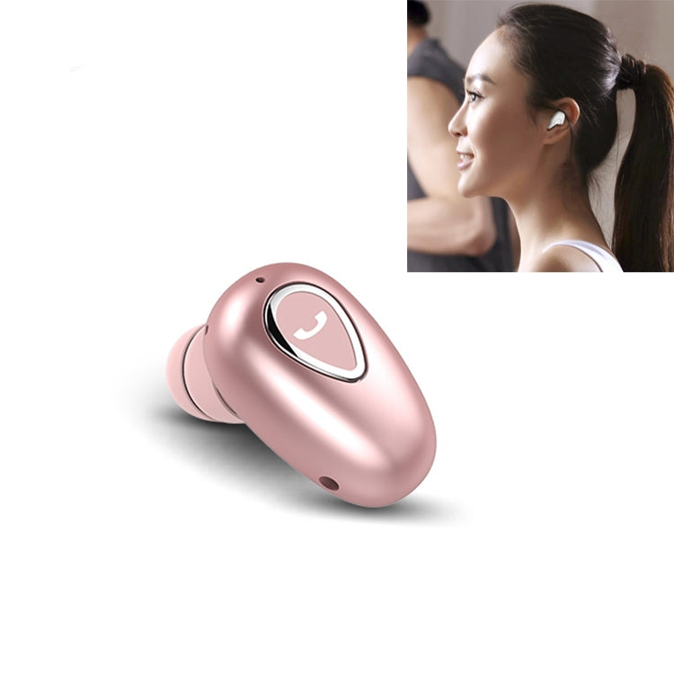 YX01 หูฟังบลูทูธไร้สาย Bluetooth 4.1 กันเหงื่อ รองรับการเชื่อมต่อหน่วยความจำและการโทรแบบ HD, Black, Flesh Color, Rose Gold, Silver, White