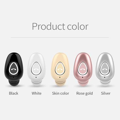 YX01 หูฟังบลูทูธไร้สาย Bluetooth 4.1 กันเหงื่อ รองรับการเชื่อมต่อหน่วยความจำและการโทรแบบ HD, Black, Flesh Color, Rose Gold, Silver, White