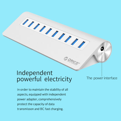 ORICO M3H10-U3-V2 อลูมิเนียมอัลลอยด์ 10 พอร์ต USB 3.0 HUB, M3H10-U3-V2