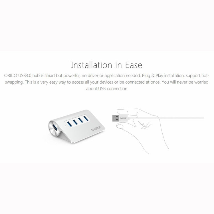 ORICO M3H4-V1 อลูมิเนียมอัลลอยด์ 4 พอร์ต USB 3.0 HUB, M3H4-V1