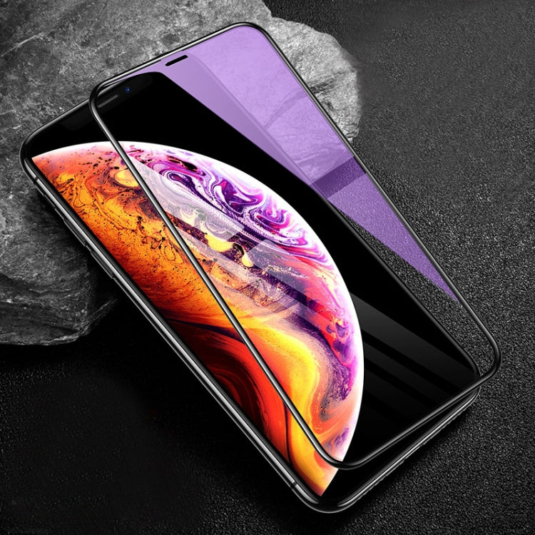 สำหรับ iPhone 11 Pro / XS / X mocolo 0.33mm 9H 3D รอบขอบฟิล์มกระจกนิรภัยป้องกันรังสีบลูเรย์, iPhone XS / X