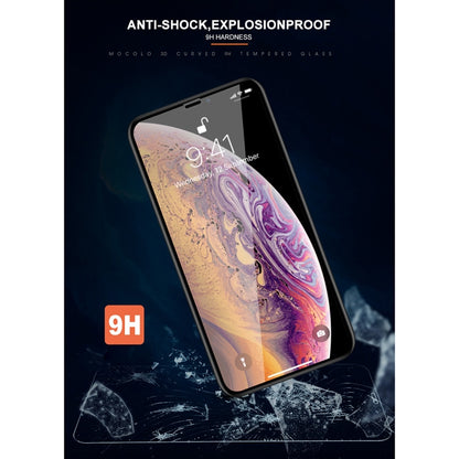 สำหรับ iPhone XS / X mocolo 0.33mm 9H 3D Round Edge ฟิล์มกระจกนิรภัย, iPhone XS / X