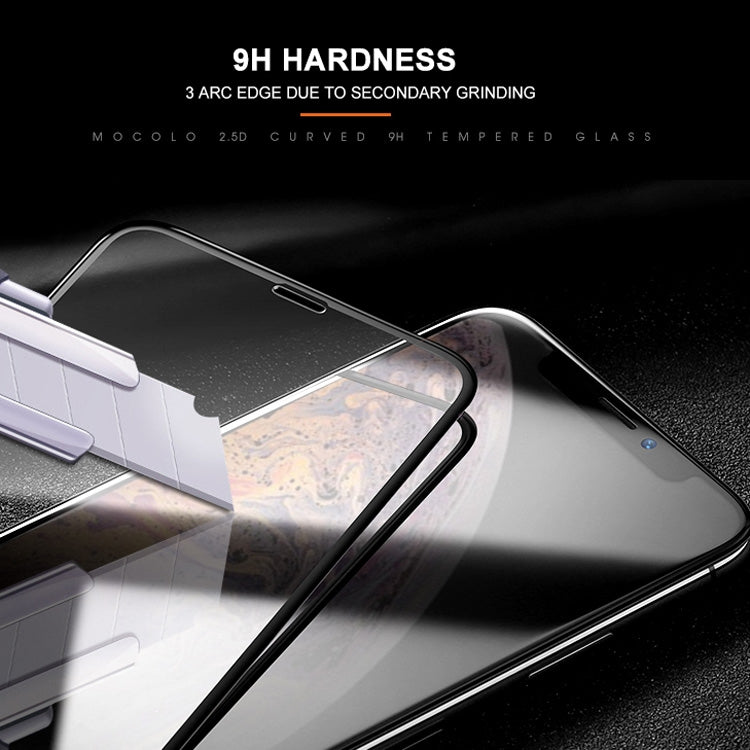 สำหรับ iPhone XS / X mocolo 0.33mm 9H 2.5D ผ้าไหมพิมพ์ฟิล์มกระจกนิรภัย, iPhone XS / X