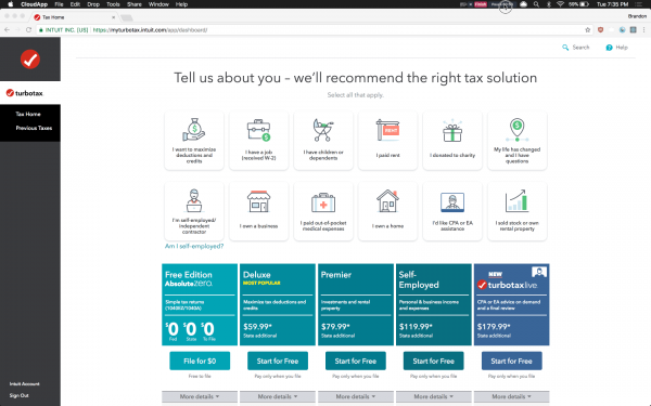 Intuit TurboTax All Editions 2020 with Updates for Windows