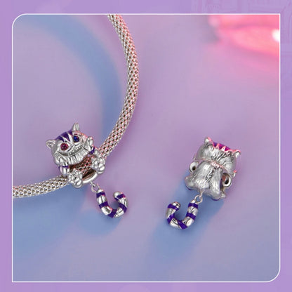 SCC2529 เงินสเตอร์ลิง S925 Fantasy Magic Cat จี้อุปกรณ์เสริม DIY สร้อยข้อมือลูกปัด, SCC2529