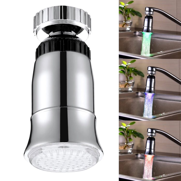 SDF2-B5 1 เซ็นเซอร์วัดอุณหภูมิ LED RGB LED Faucet Light Water Glow Shower, ขนาด: 78 x 30 มม., อินเทอร์เฟซ: 22 มม. (สีเงิน), SDF2-B5