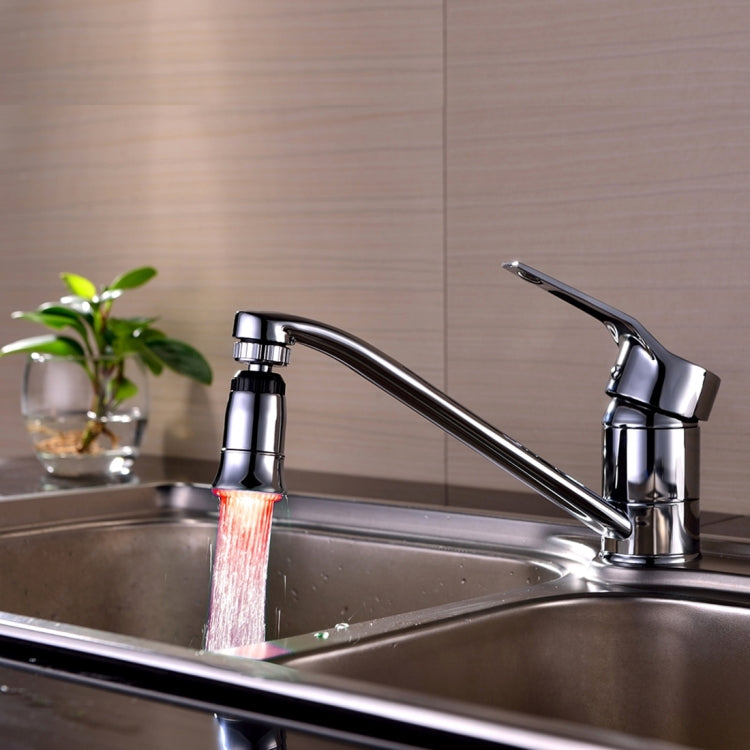 SDF2-B5 1 เซ็นเซอร์วัดอุณหภูมิ LED RGB LED Faucet Light Water Glow Shower, ขนาด: 78 x 30 มม., อินเทอร์เฟซ: 22 มม. (สีเงิน), SDF2-B5