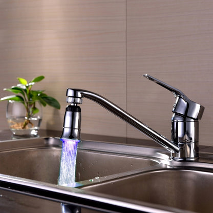 SDF2-B5 1 เซ็นเซอร์วัดอุณหภูมิ LED RGB LED Faucet Light Water Glow Shower, ขนาด: 78 x 30 มม., อินเทอร์เฟซ: 22 มม. (สีเงิน), SDF2-B5