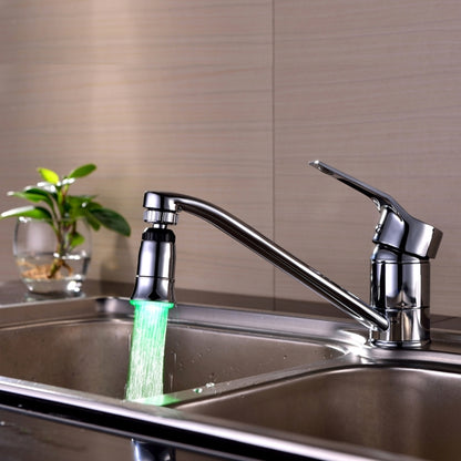 SDF2-B5 1 เซ็นเซอร์วัดอุณหภูมิ LED RGB LED Faucet Light Water Glow Shower, ขนาด: 78 x 30 มม., อินเทอร์เฟซ: 22 มม. (สีเงิน), SDF2-B5