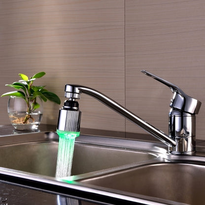 SDF-B5 1 LED เซ็นเซอร์อุณหภูมิ ABS RGB LED Faucet Light Water Glow Shower, ขนาด: 75 x 37 มม., อินเทอร์เฟซ: 22 มม. (สีเงิน), SDF-B5