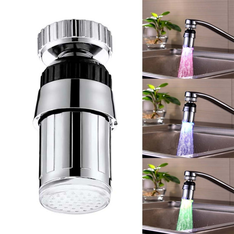SDF-B6 1 LED เซ็นเซอร์อุณหภูมิ ABS 3 สี LED Faucet Light ฝักบัวอาบน้ำเรืองแสงขนาด: 58 x 24 มม. อินเทอร์เฟซ: 22 มม. (สีเงิน), SDF-B6 3-color