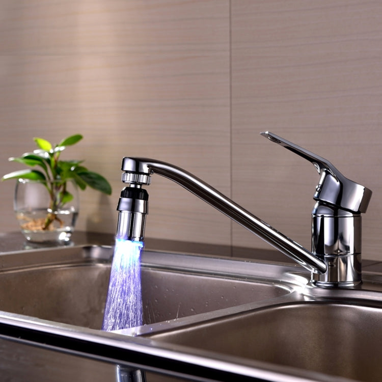 SDF-B6 1 LED เซ็นเซอร์อุณหภูมิ ABS 3 สี LED Faucet Light ฝักบัวอาบน้ำเรืองแสงขนาด: 58 x 24 มม. อินเทอร์เฟซ: 22 มม. (สีเงิน), SDF-B6 3-color